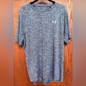 Under Armour Tech Tee Men's Performance Shirt XL Blue Gray HeatGear Loose
